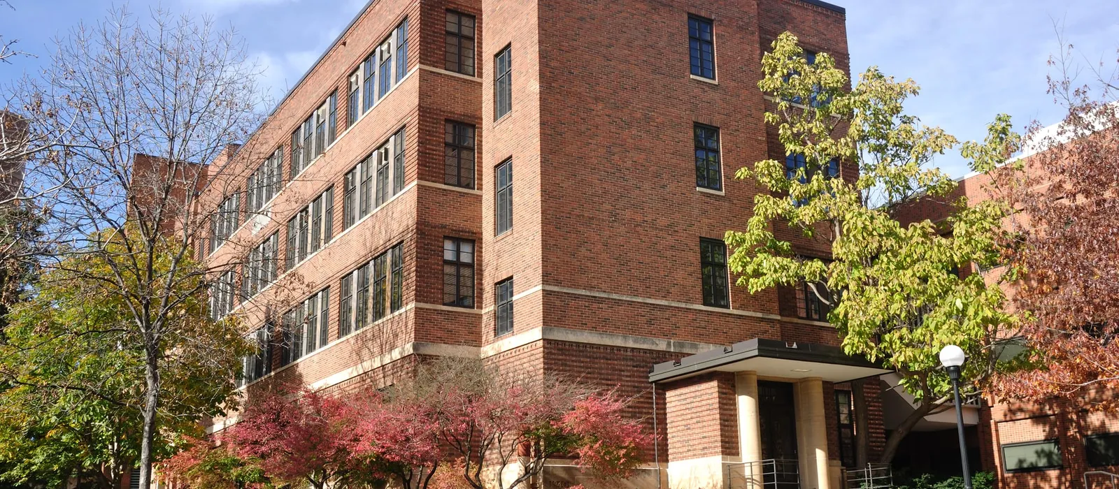 Brick building on a university campus