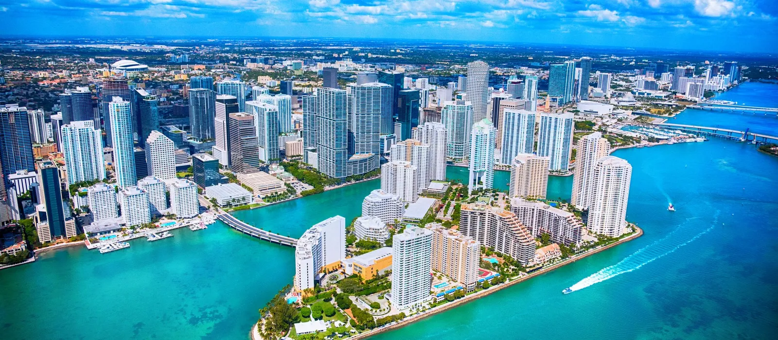 Aerial view of downtown Miami, Florida