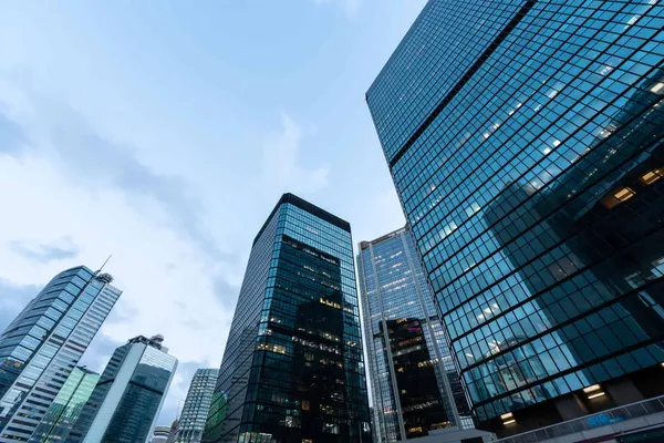 Modern glass office towers