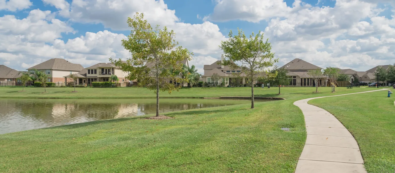 Residential houses beside a lake