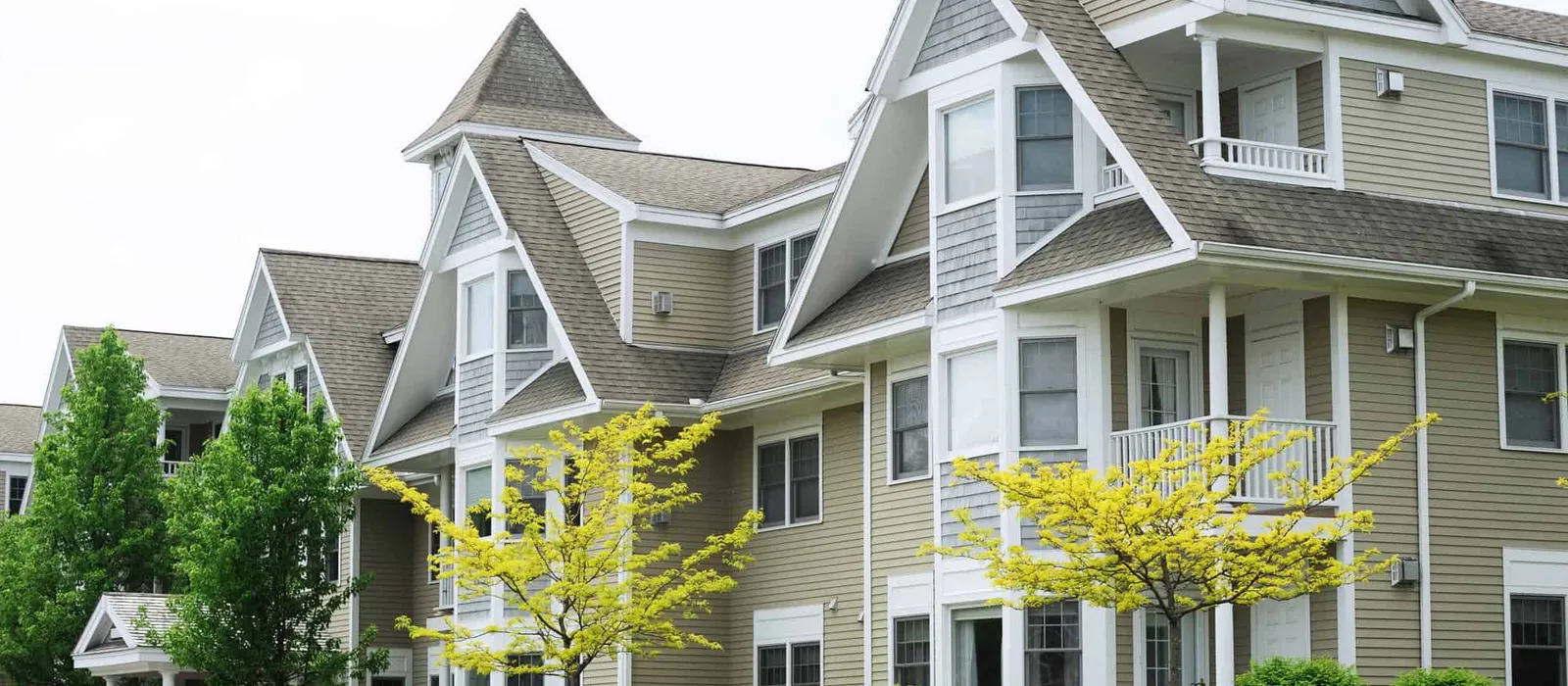 Senior living residence with landscaped grounds
